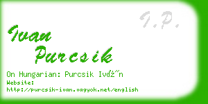 ivan purcsik business card